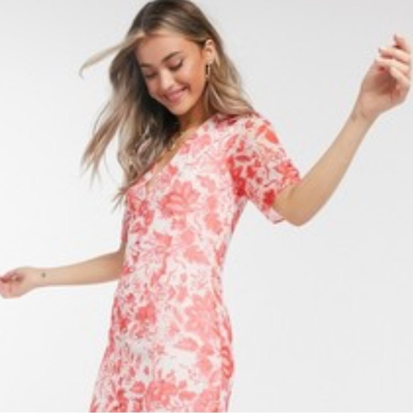 Hope & Ivy Long Floral Print Dress Size 8 - Picture 15 of 15